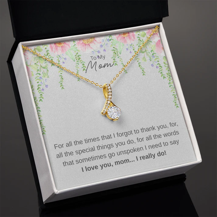 Stunning Silver Gift For Mother - Pure Silver Necklace Gift Set