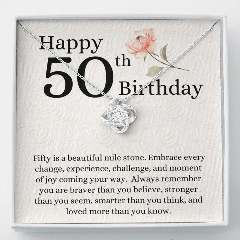 Special 50th Birthday Gift For Her - Pure Silver Necklace Gift Set