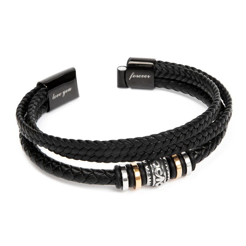 Heartfelt Gift For Male Partner - Handmade Woven Multi Layer Bracelet With Message Card