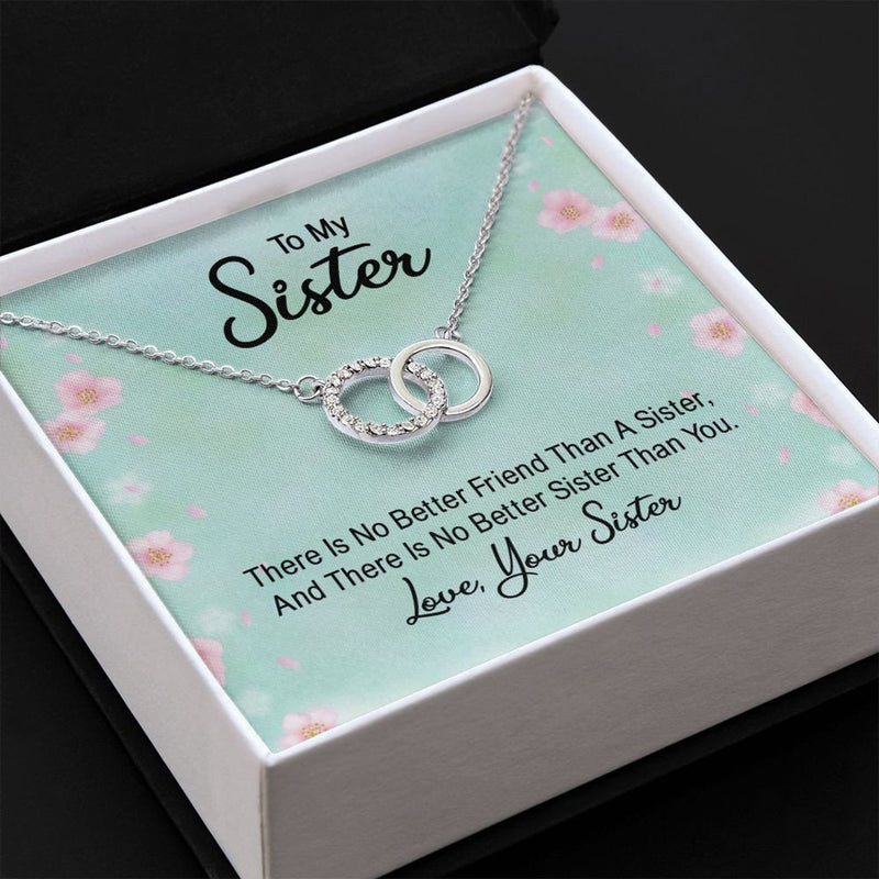 Perfect Pair Necklace (To My Sister) - 925 Sterling Silver Pendant Set
