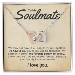 Unique Gift For Soulmate 2025 - Pure Silver Interlocking Hearts Necklace Gift Set