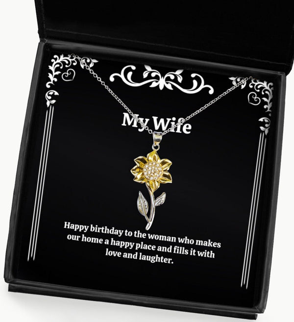 Perfect Gift Idea For Wife - Pure Silver Sunflower Necklace Gift Set