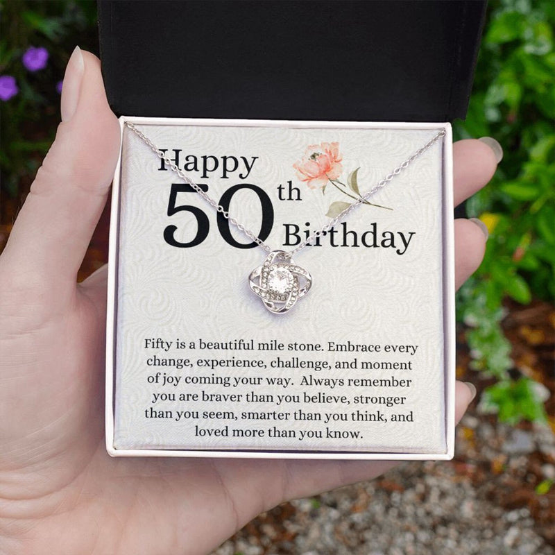Special 50th Birthday Gift For Her - Pure Silver Necklace Gift Set