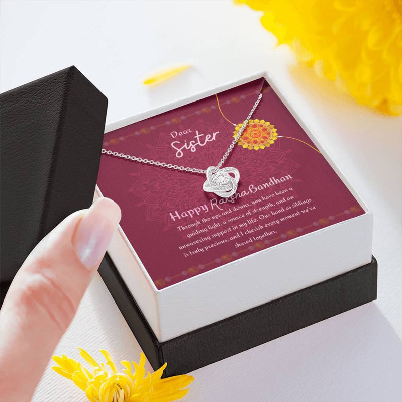 Rakhi Gift for Sister 2023, Raksha Bandhan Gift from Brother - Pure Silver Necklace Gift Set