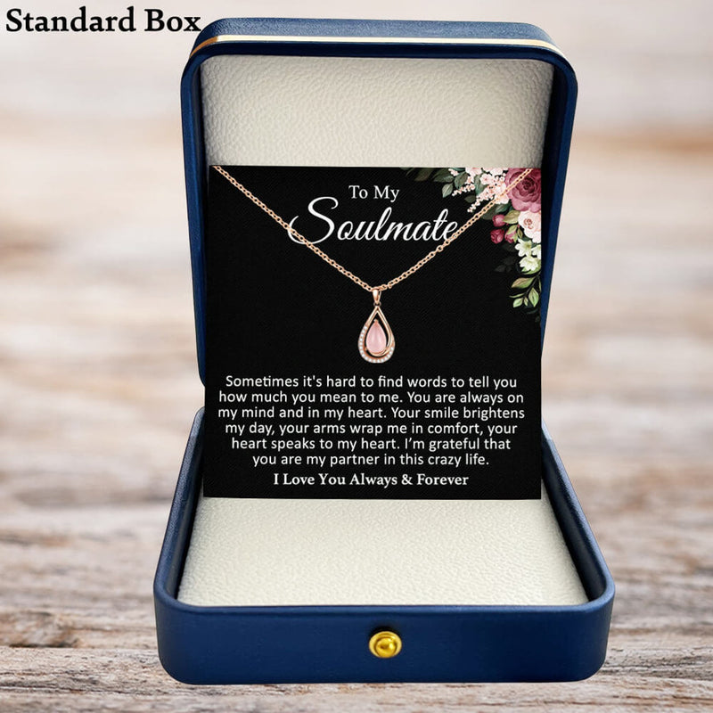Most Unique Gift For Soulmate 2024 - Rose Quartz Pure Silver Necklace Gift Set