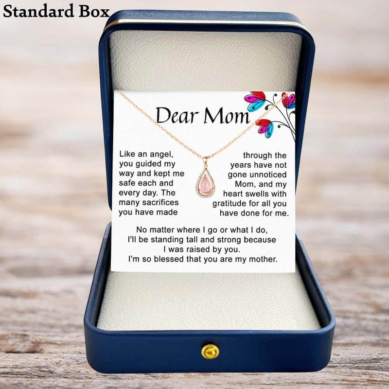 Most Unique Gift For Mom 2025 - Rose Quartz Pure Silver Necklace Gift Set