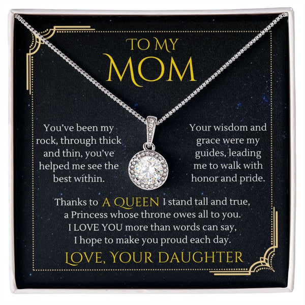 To My Mom Gift from Daughter - Pure Silver Necklace Gift Set