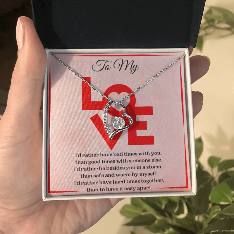 Heartfelt Gift For Female Partner - Pure Silver Necklace Gift Set