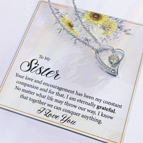 Perfect Gift For Sister 2025 - Pure Silver Interlocking Hearts Necklace Gift Set