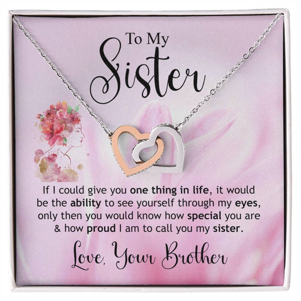 Meaningful Gift For Sister 2025 - Pure Silver Interlocking Hearts Necklace Gift Set