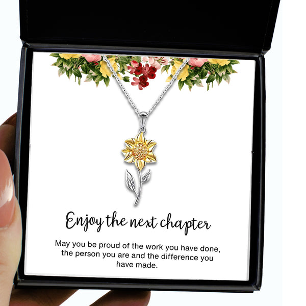 Special Gift For Her - Golden Sunflower 925 Sterling Silver Necklace