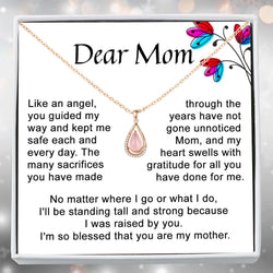 Most Unique Gift For Mom 2025 - Rose Quartz Pure Silver Necklace Gift Set