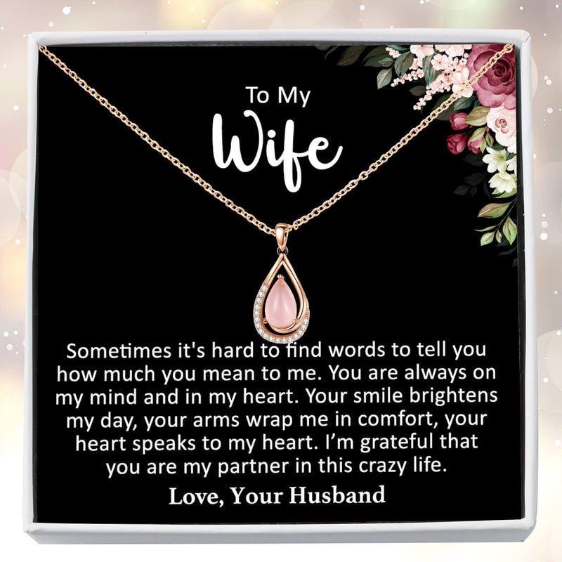 Most Unique Gift For Wife 2025 - Rose Quartz Pure Silver Necklace Gift Set