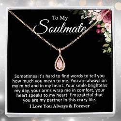 Most Unique Gift For Soulmate 2024 - Rose Quartz Pure Silver Necklace Gift Set