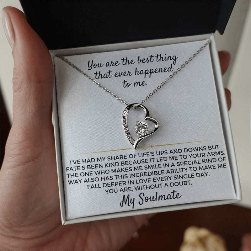 Beautiful Gift For Soulmate 2024 - Pure Silver Heart Necklace Gift Set