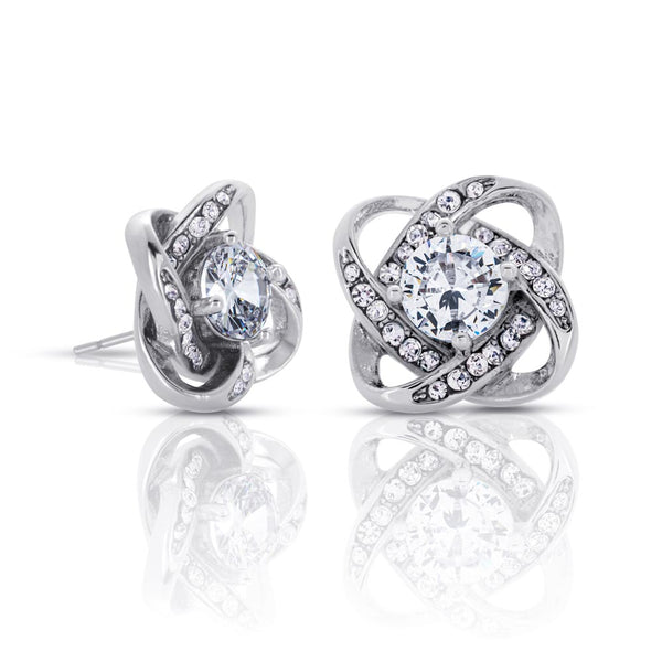 Knot Earrings 925 Sterling Silver Earrings Pair