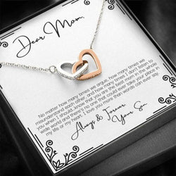 Amazing Gift For Mom 2024 - Pure Silver Interlocking Hearts Necklace Gift Set