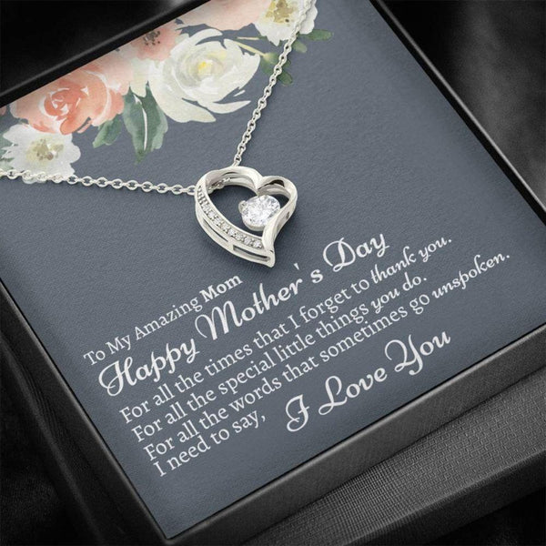 Special Mother’s Day Gift For Mother 2025 - Pure Silver Heart Necklace Gift Set