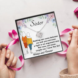 Lovely Gift For Sister From Sister 2024 - Pure Silver Necklace & Message Card