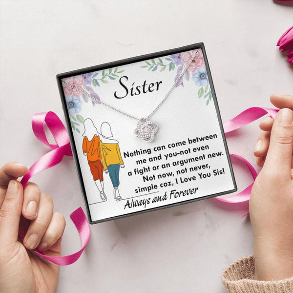 Lovely Gift For Sister From Sister 2025 - Pure Silver Necklace & Message Card