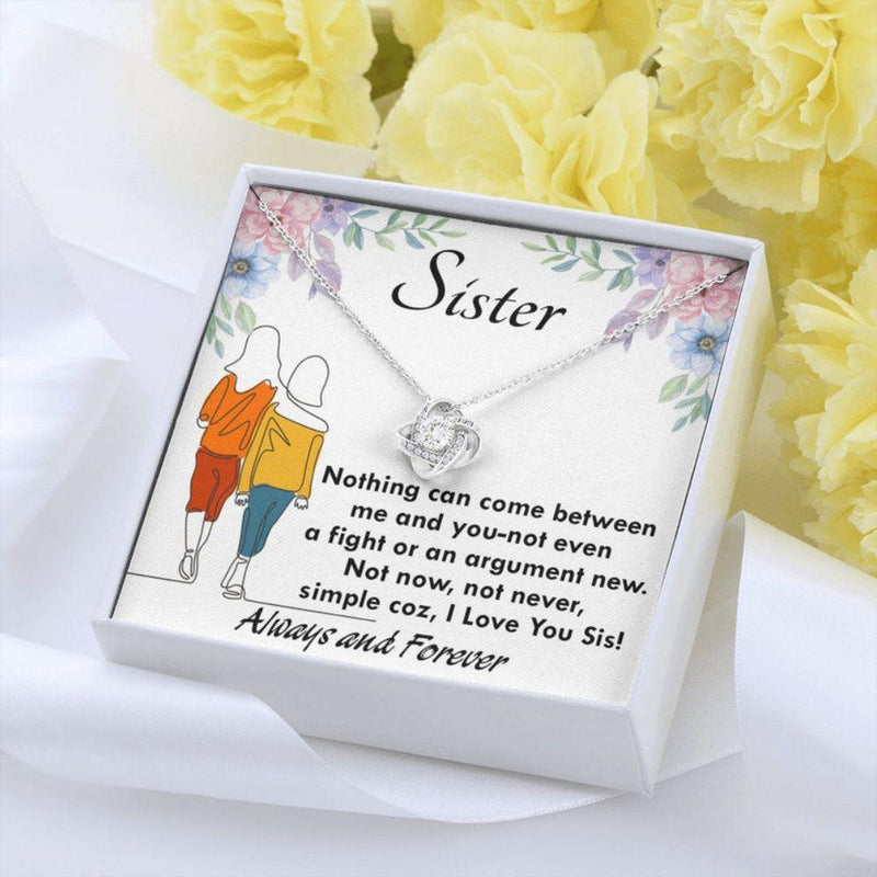 Lovely Gift For Sister From Sister 2023 - Pure Silver Necklace & Message Card