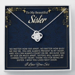 Heartfelt Gift For Sister - Pure Silver Necklace Gift Set