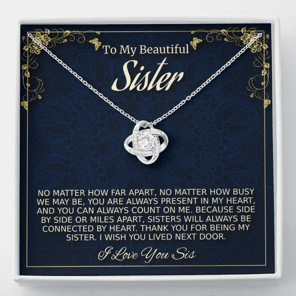Heartfelt Gift For Sister - Pure Silver Necklace Gift Set