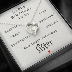 Perfect Birthday Gift For Sister 2025 - Pure Silver Heart Necklace Gift Set
