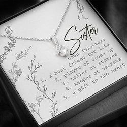 Most Meaningful Gift For Sister - Pure Silver Necklace Gift Set