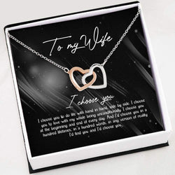 Best Silver Gift For Wife - Pure Silver Interlocking Hearts Necklace Gift Set