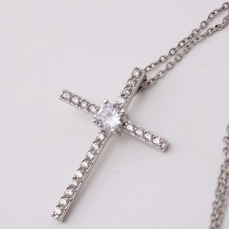 Cross Pure Silver Pendant With Chain