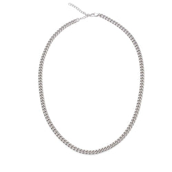 Cuban Pure Silver Chain For Men - 20 Inches