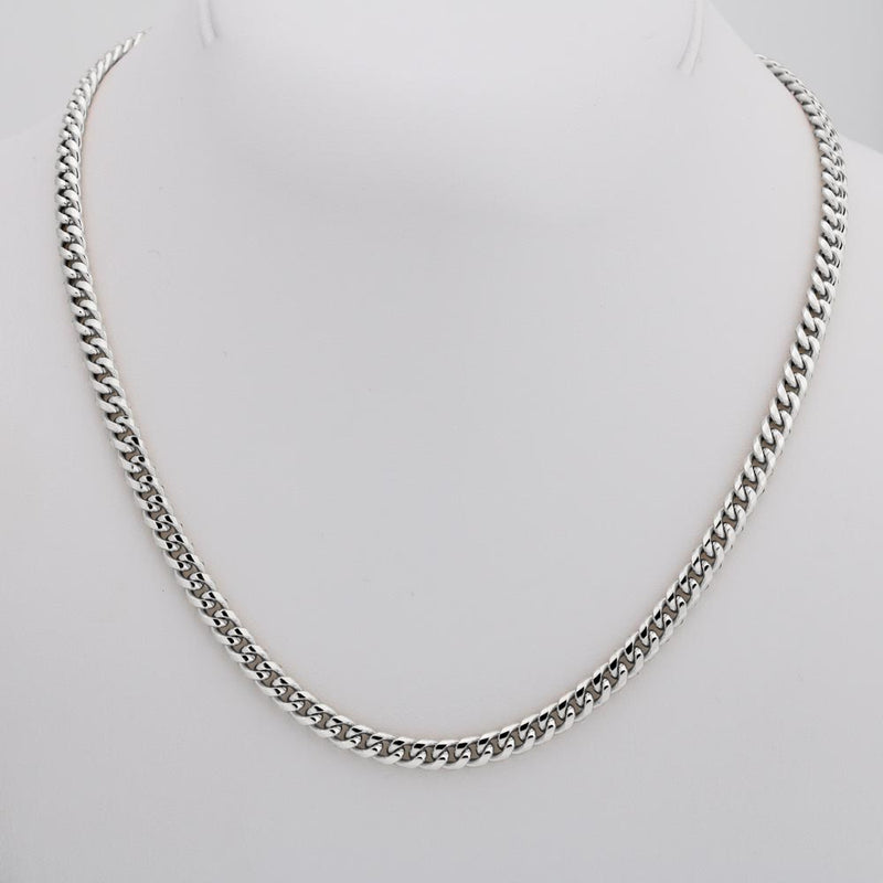 Cuban Pure Silver Chain For Men 20 Inches Fabunora