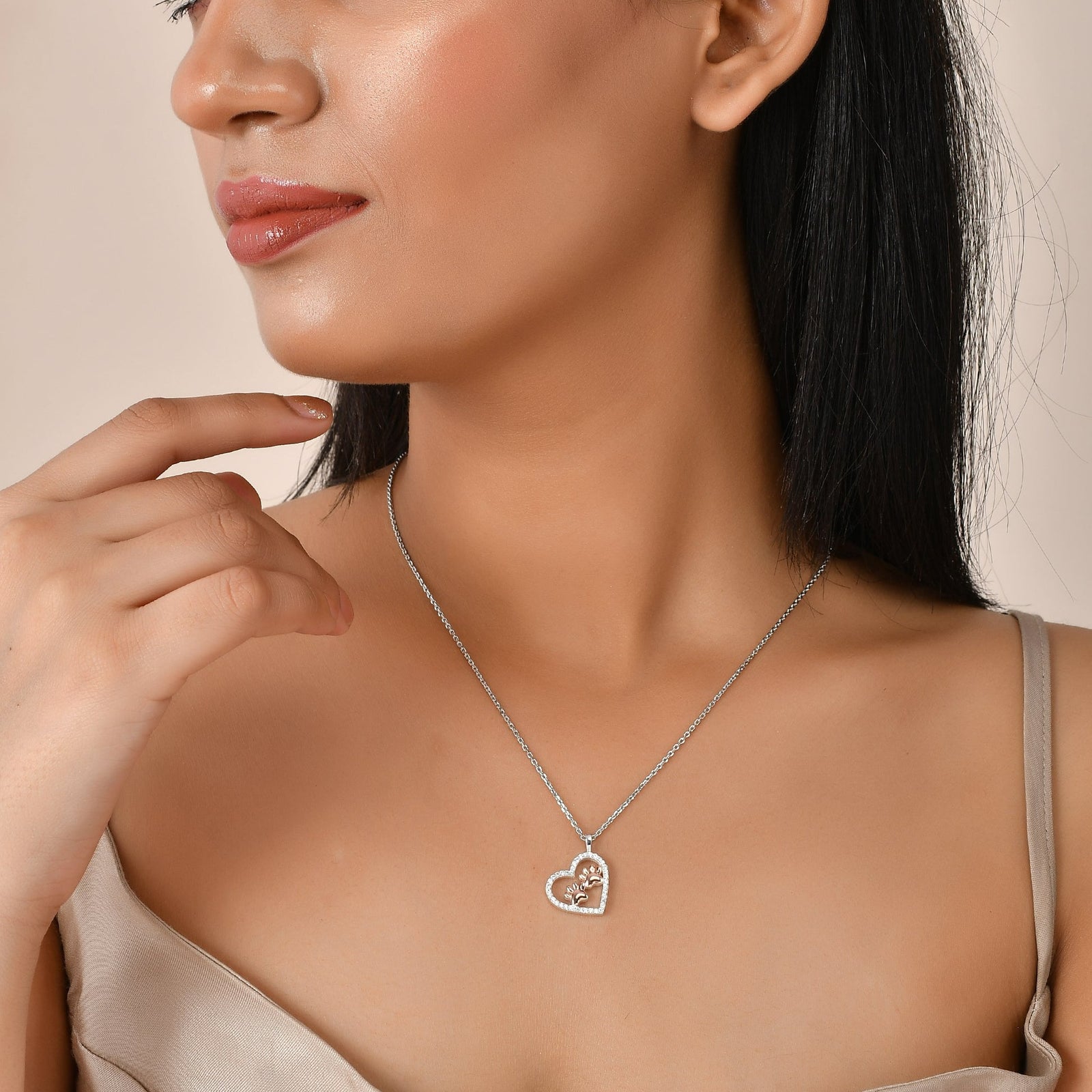 Sitting Puppy Dog Necklace For Girls And Teens In Sterling Silver With Rhodium Plating | Jewelry Vine - View #7