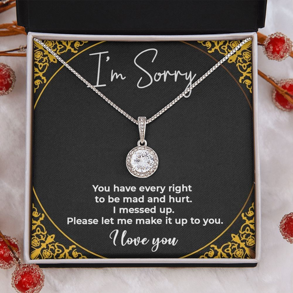 Best I am Sorry Gift for Her - Pure Silver Necklace Gift Set