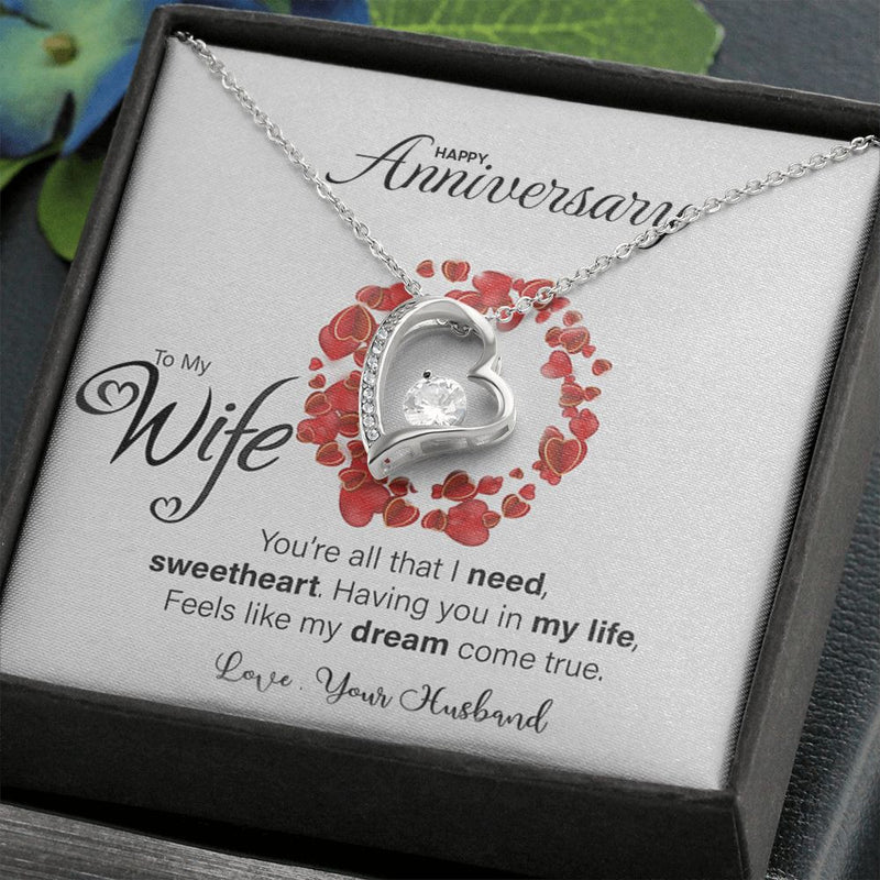 Lovely Anniversary 2025 Gift for Wife - Pure Silver Necklace Gift Set
