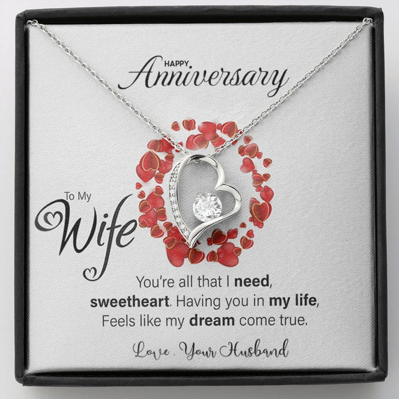 Lovely Anniversary 2024 Gift for Wife - Pure Silver Necklace Gift Set