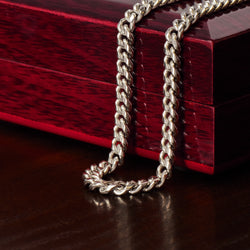 Cuban Pure Silver Chain For Men - 20 Inches