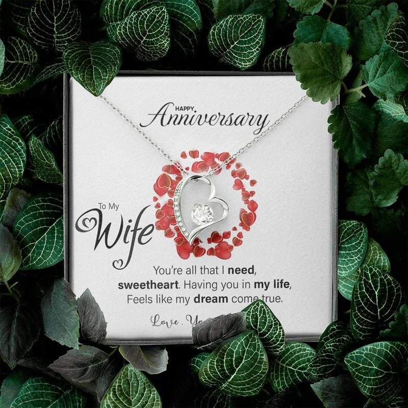 Lovely Anniversary 2024 Gift for Wife - Pure Silver Necklace Gift Set