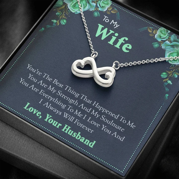 My Dearest Wife, Everything Message Card Forever Love Necklace