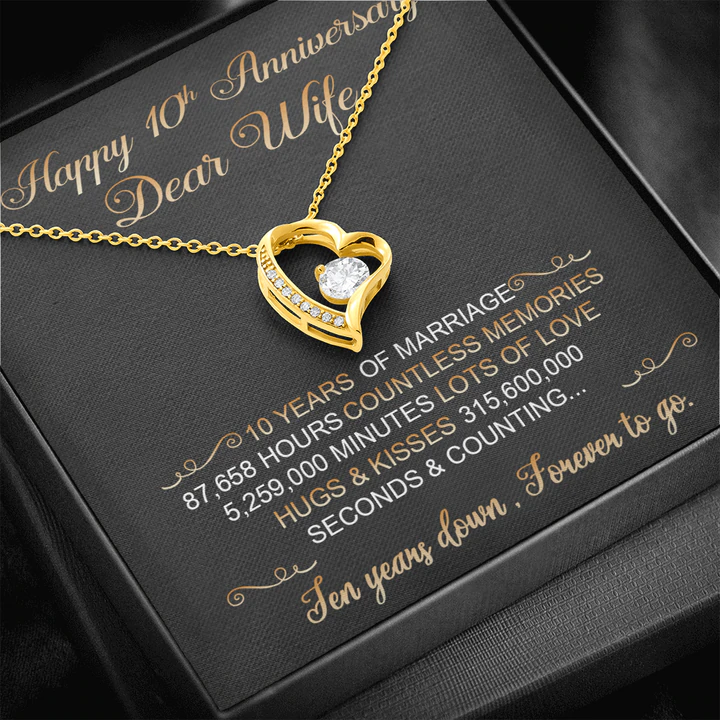 Unique Gift for Wife on 10th Anniversary Pure Silver Pendant ON