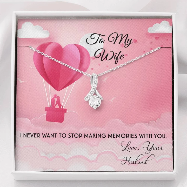 To My Wife - Memories With You - 925 Sterling Silver Pendant Gift Set