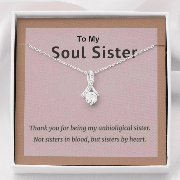 To My Soul Sister - 925 Sterling Silver Alluring Beauty Pendant