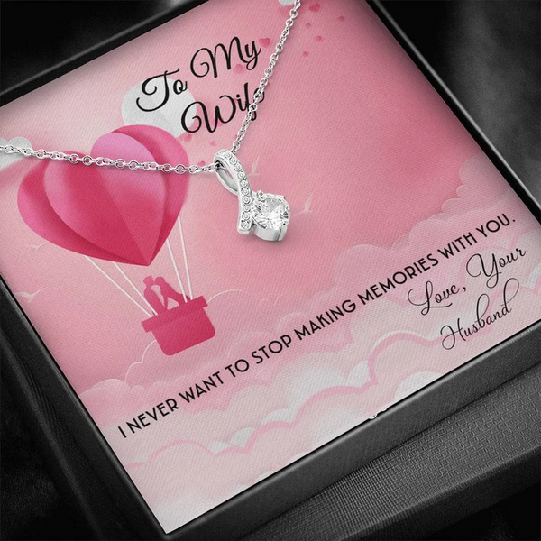 To My Wife - Memories With You - 925 Sterling Silver Pendant Gift Set