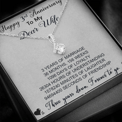 Unique Gift for Wife on 3rd Anniversary 925 Sterling Silver