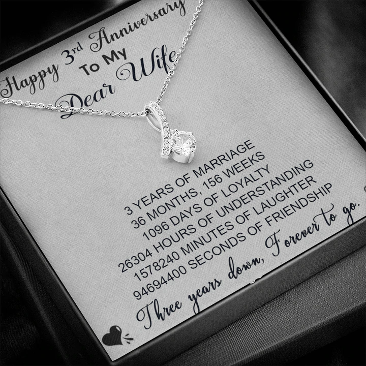 Anniversary Necklace Gift For Wife On First Wedding Anniversary