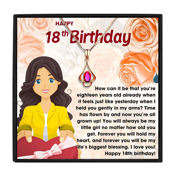 18th Birthday Gift For Her - Pure Silver Necklace Gift Set