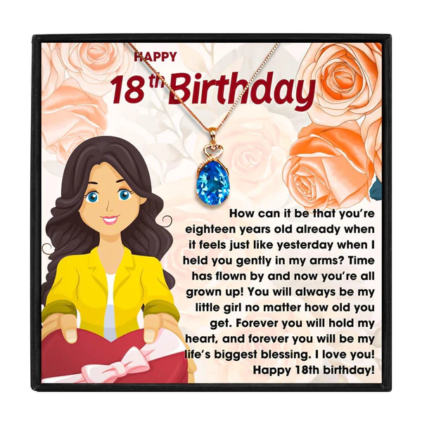 18th Birthday Gift For Her Pure Silver Necklace Gift Set – Fabunora