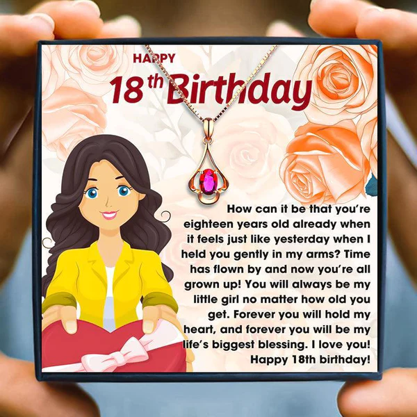 18th Birthday Gift For Her - Pure Silver Necklace Gift Set