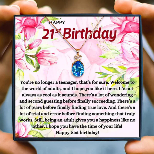 21st Birthday Gift For Her - Pure Silver Necklace Gift Set
